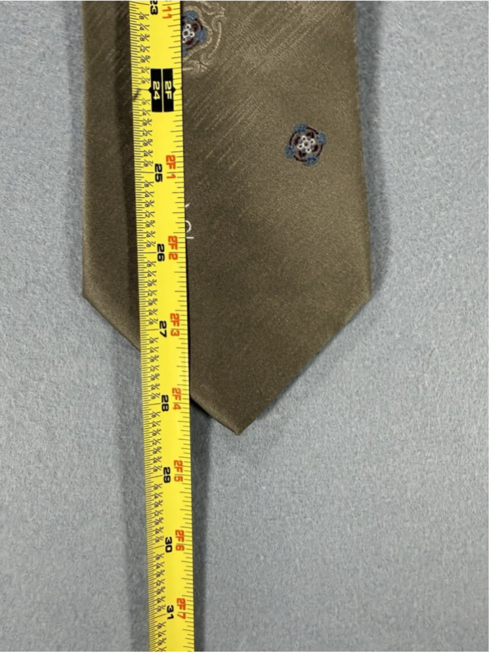 Vintage Don Loper Beverly Hills Brown Patterned Polyester Men's Tie